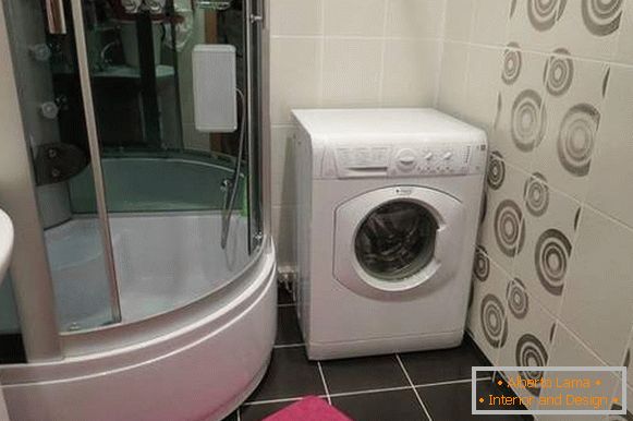 дизајн на бања со машина за перење, фото 29
