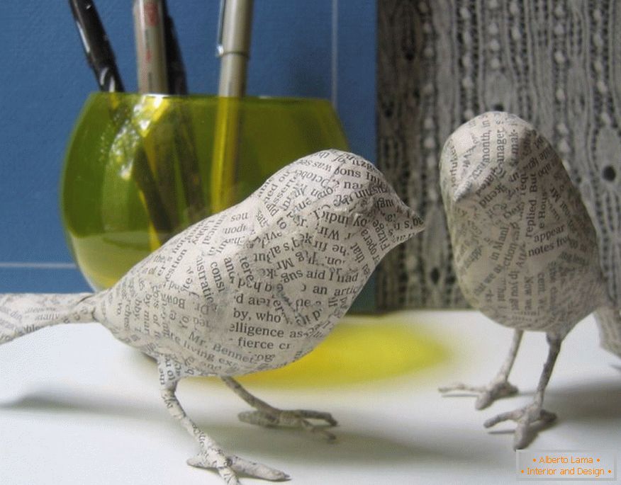 Птици од papier-mache