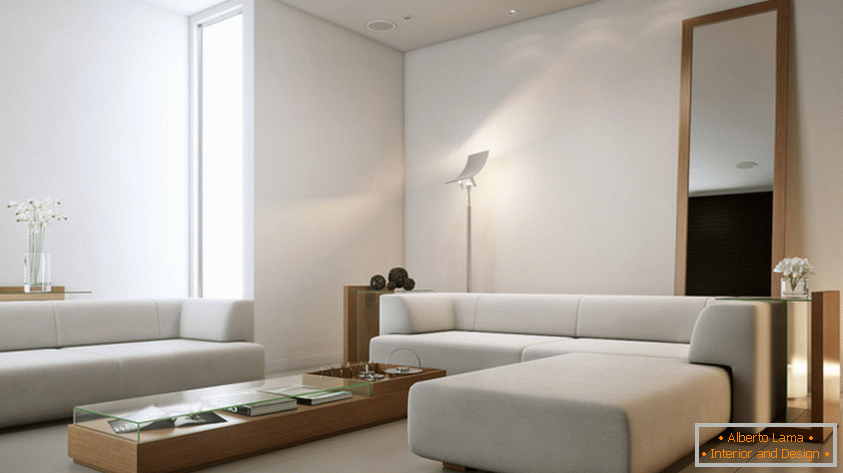 Дневна соба во минималистички стил