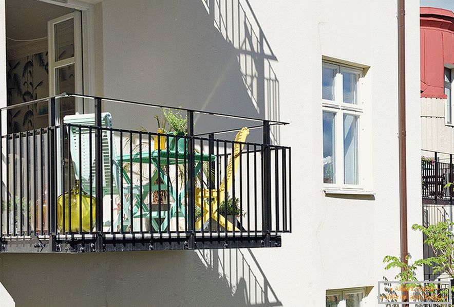Балкон со еднособен стан во Гетеборг