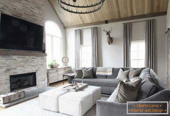 Прекрасна соба во вашата куќа - комбинација на материјали и стилови во внатрешноста