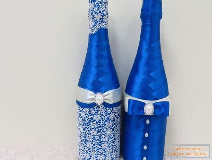 Украсување шишиња со панделки за свадба и за друга прилика