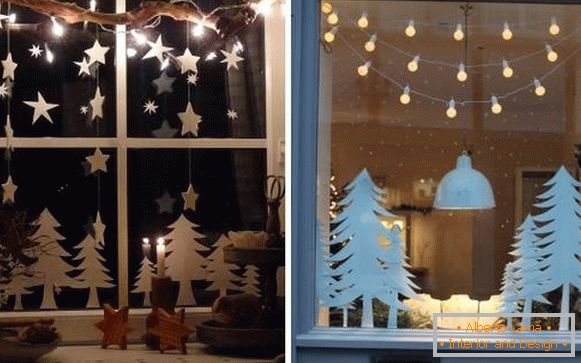 Како да декорирате прозорец со свои раце - идеи за празници
