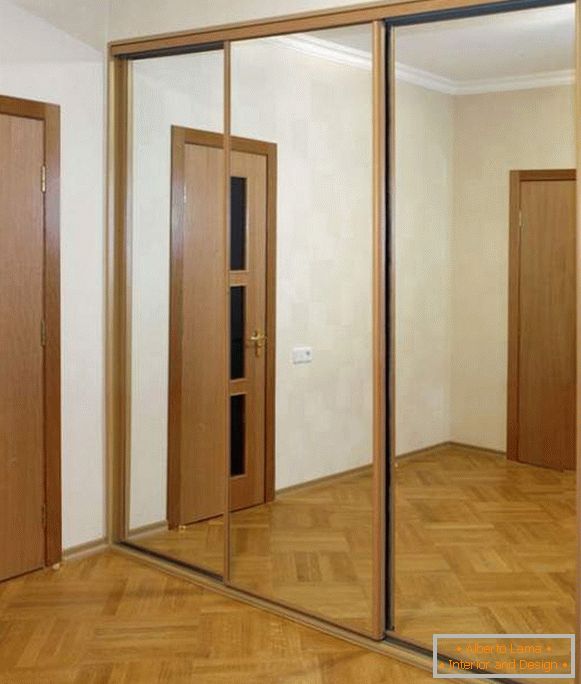 Огледала врати за вграден преграда за гардероба