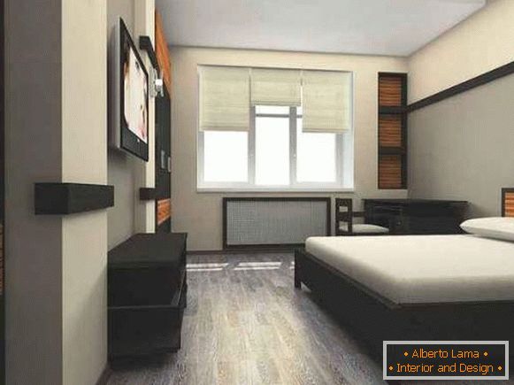 Дизајн на спална соба од двособен стан во минималистички стил