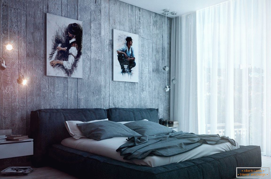 Слики во спалната соба во стилот на мансарда