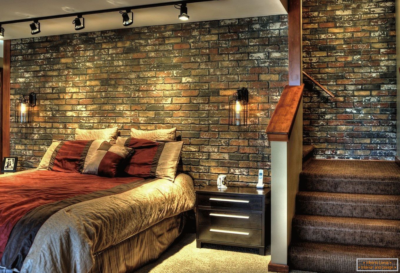 Спална соба со скали