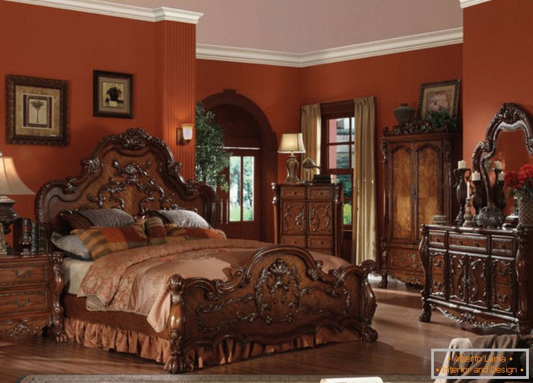 прекрасни-традиционални-спални-декоративни-идеи-со-дрвен-мебел-вклучувајќи-кревет-исто така-гардеробери-плус-суета-во-уникатен-стил-повторно-парична казна-осветлување-тела-дизајн