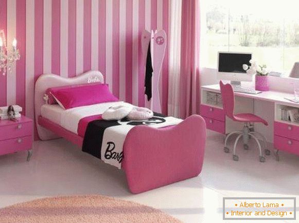 Детска соба во стилот на Барби