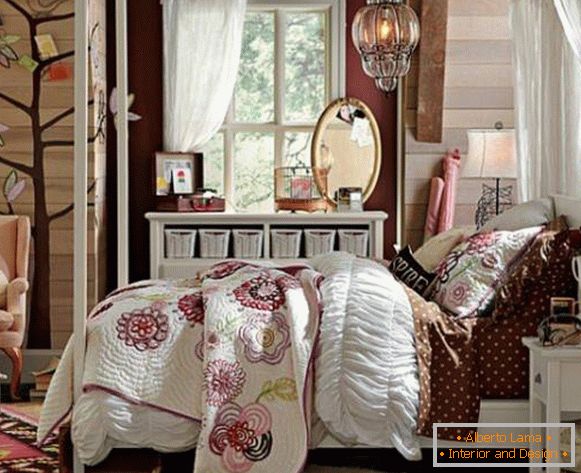 Рустикален стил соба за девојка