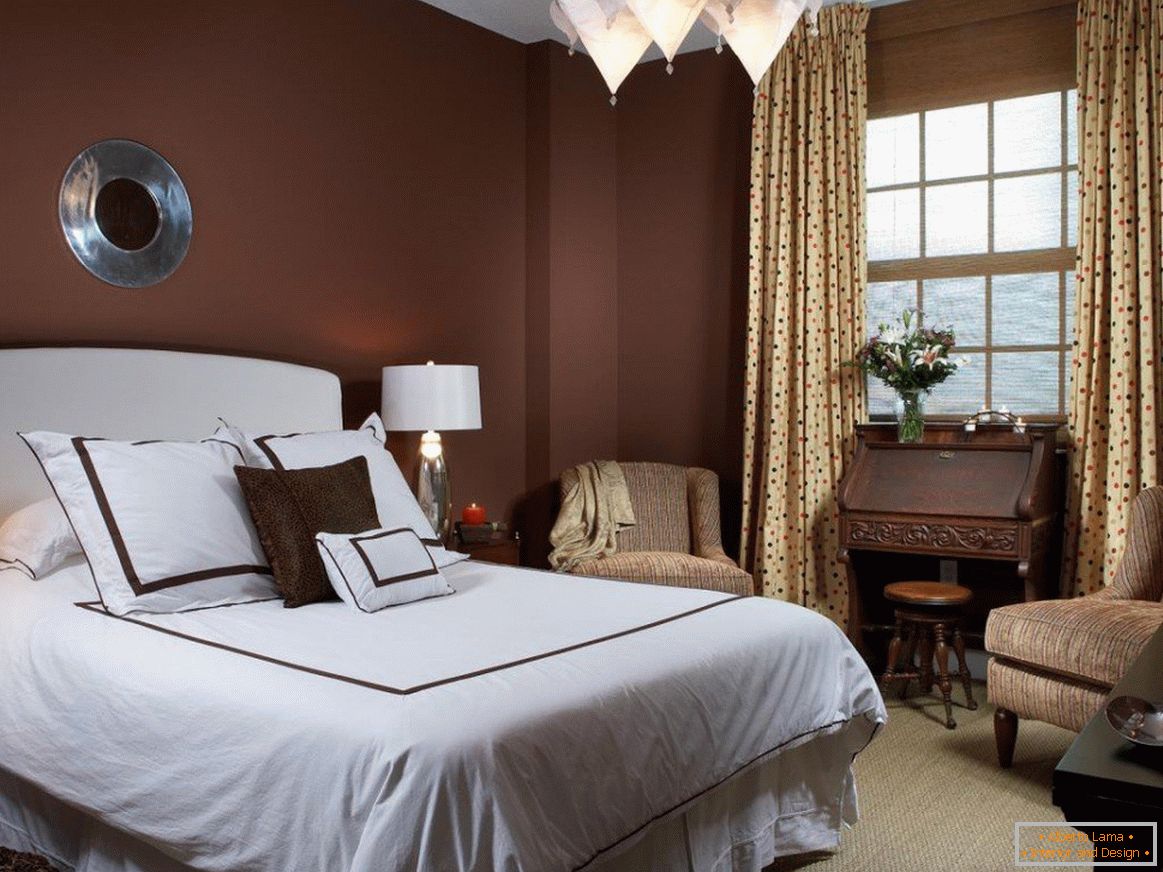Спалната соба в коричневых тонах