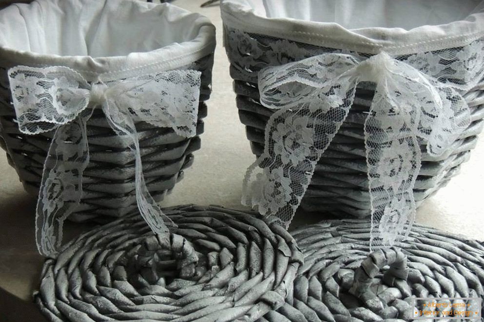 Плетени вазни од хартиени цевки