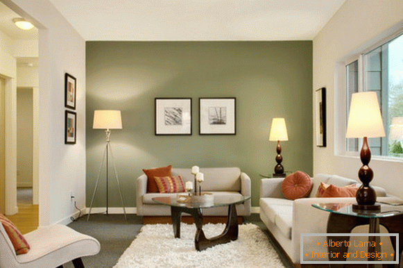 Најдобра боја за ѕидови во стан во 2016 година - преглед со фотографии