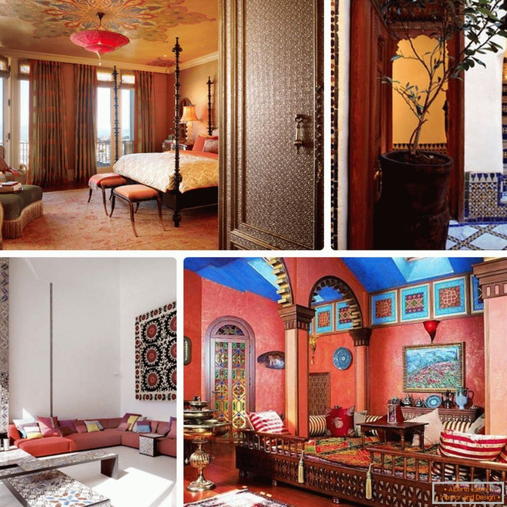 Осветлување и мебель для марокканского интерьера