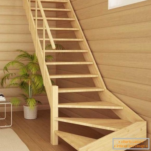 Дрвени скали во приватна куќа - фотографии во модерен стил
