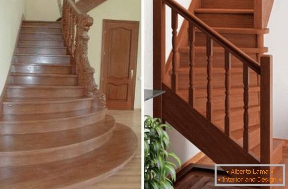 Кои се дрвените скали во приватна куќа - фотографии во различни стилови