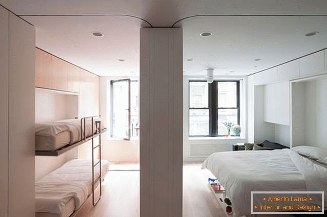 Спална соба и детски мултифункционален стан трансформатор во Њујорк