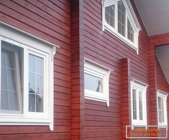 Фински плочи за прозорци во дрвена куќа, фото 18