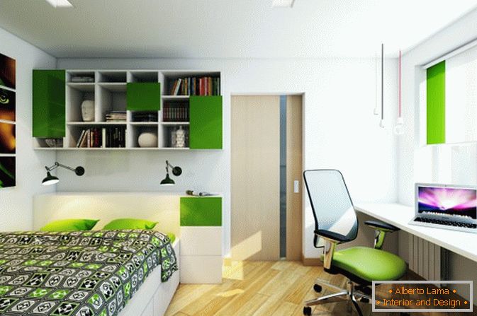 Спалната соба маленькой квартиры-студии в России