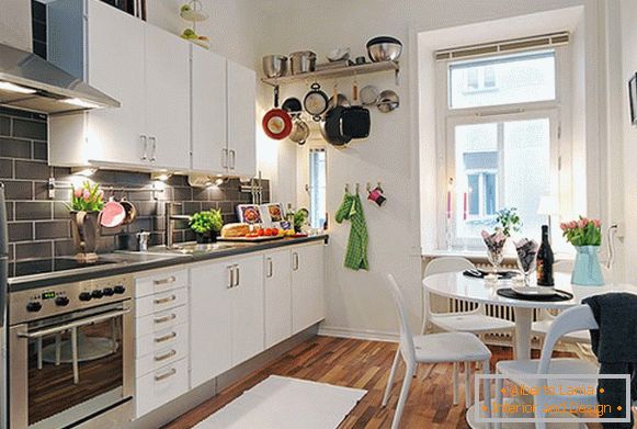 Кујна на мал стан во Шведска