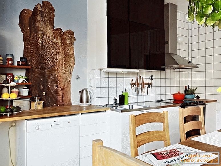 Кујна ентериер во скандинавски стил