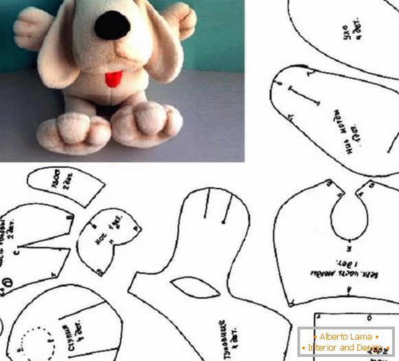 Нова Година играчка куче од се чувствува со свои раце, фото 24