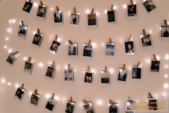 Галанс LED бело - идеи за декорација на ѕид за Нова Година