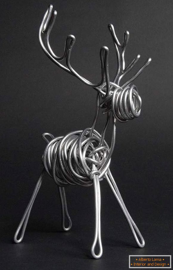 Новогодишен елен направен од жица со сопствени раце, фото 16