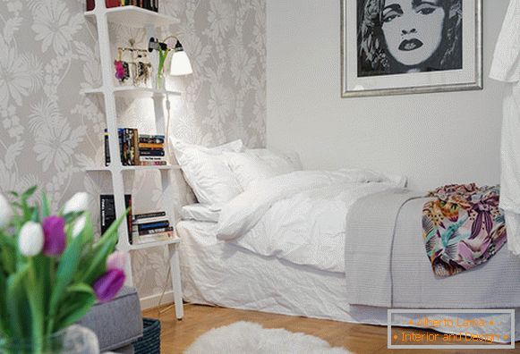 Дневна соба на мал стан во Гетеборг