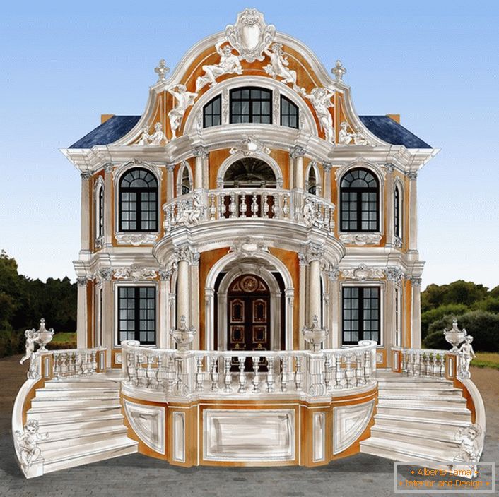 Луксузен проект на куќа во барокен стил.