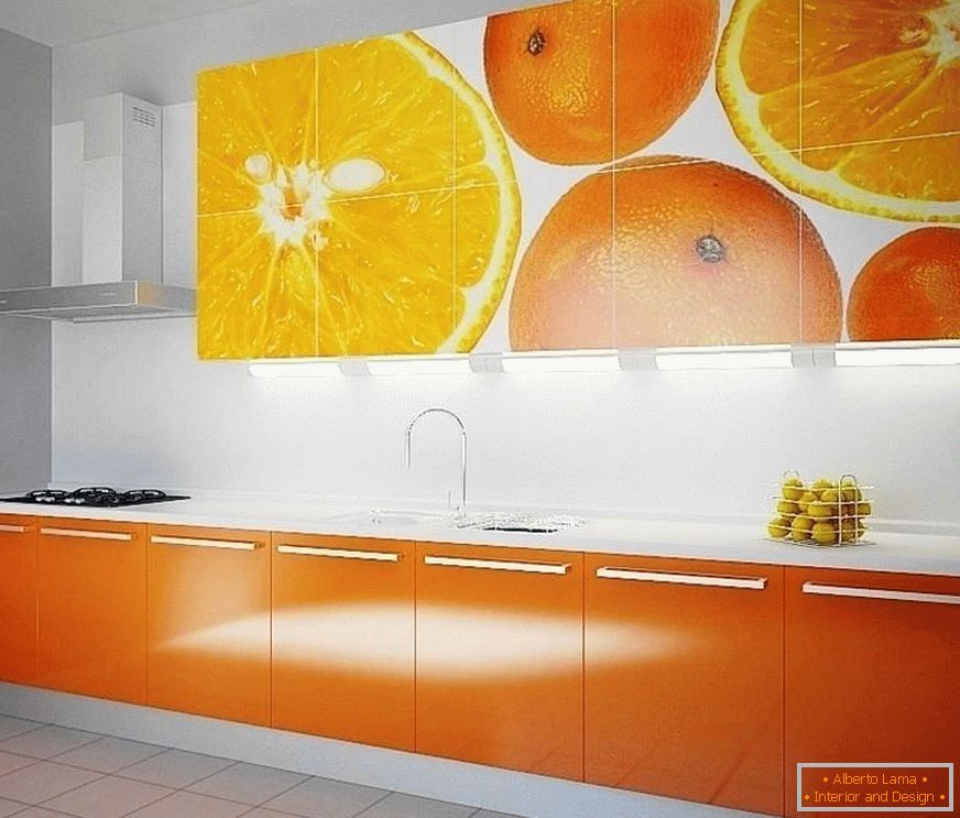 Портокалова фасада од кујната