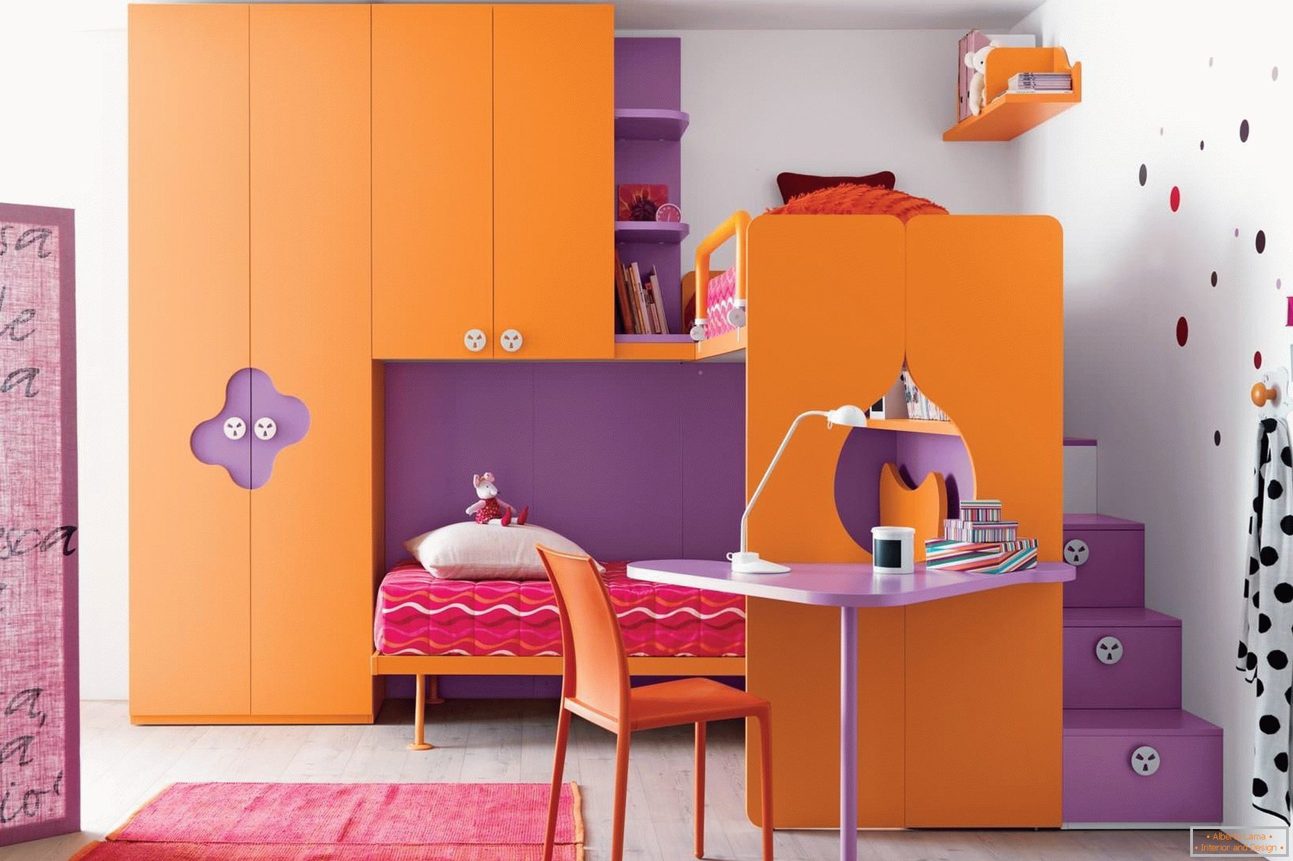 Комбинацијата на нијанса и портокалова боја