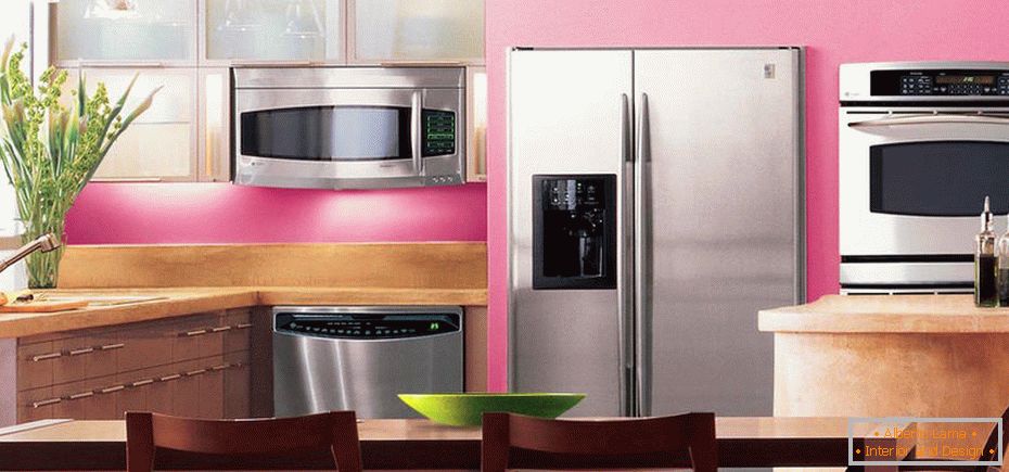 Розова боја во дизајнот на кујната