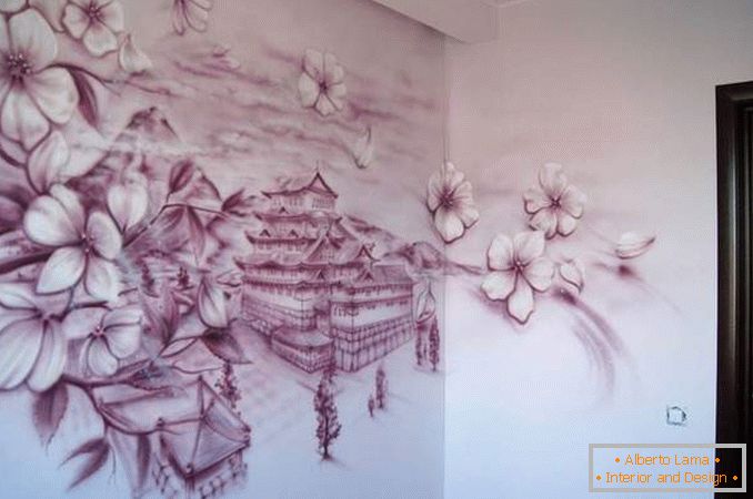 Како да декорирате ѕид со рачно насликани - идеи со слика