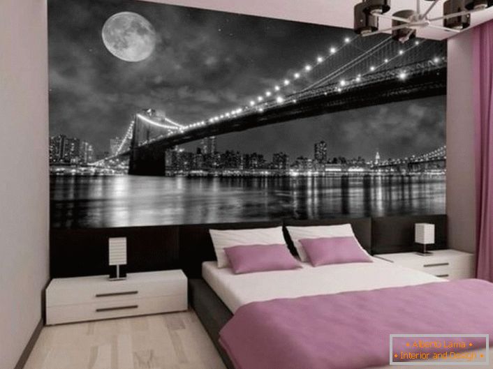 Омилена тема на дизајнерите е ноќната метропола и мостот во светло што остана на кабел.