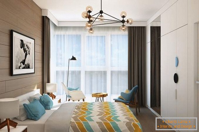 Панорамски прозорци во дизајнот на спалната соба - фото 2017