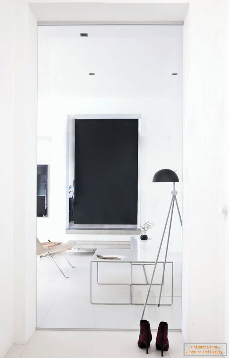 Дизајн на мал стан во црно и бело - фото 7