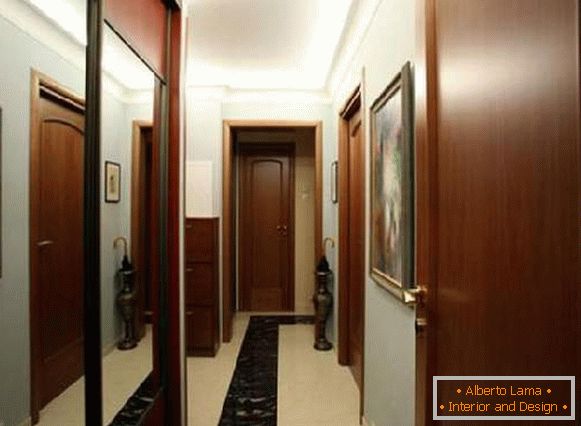 ходник во тесен коридор со преграден гардероб, фото 20
