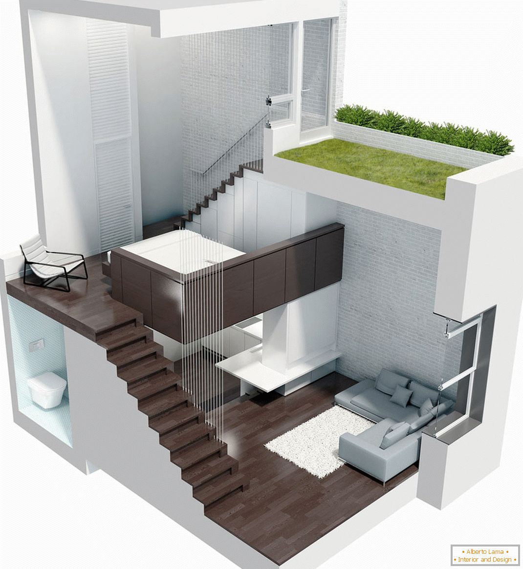 Модерен дизајн на мал стан