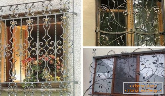 Ковани решетки на прозорци - скици и фото идеи