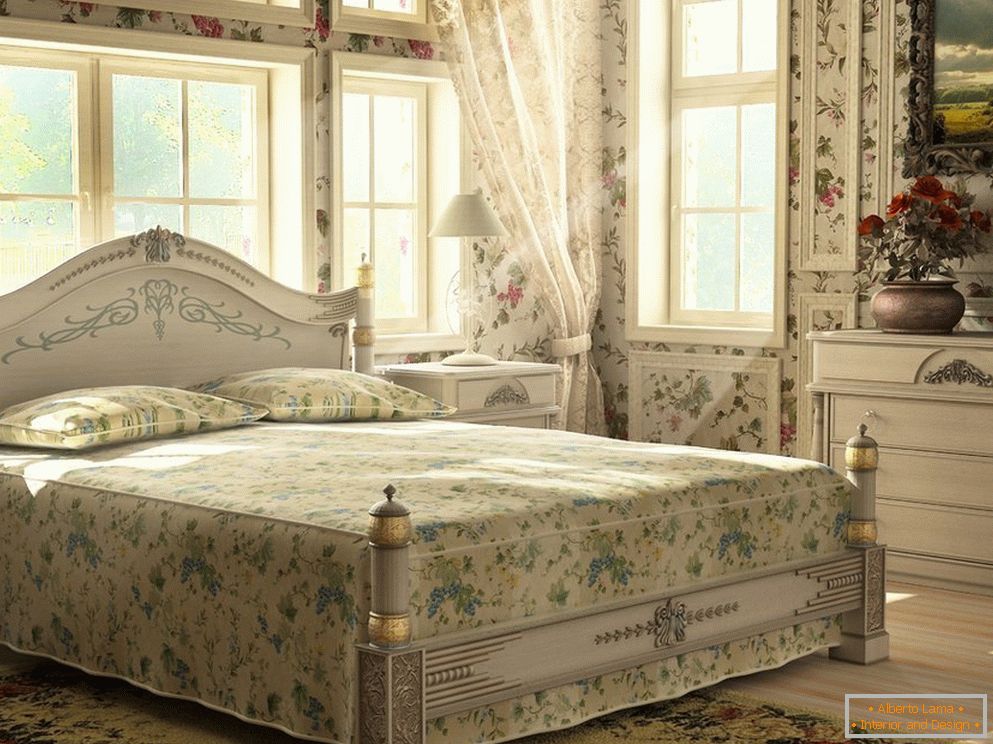 Спалната соба в стиле ретро