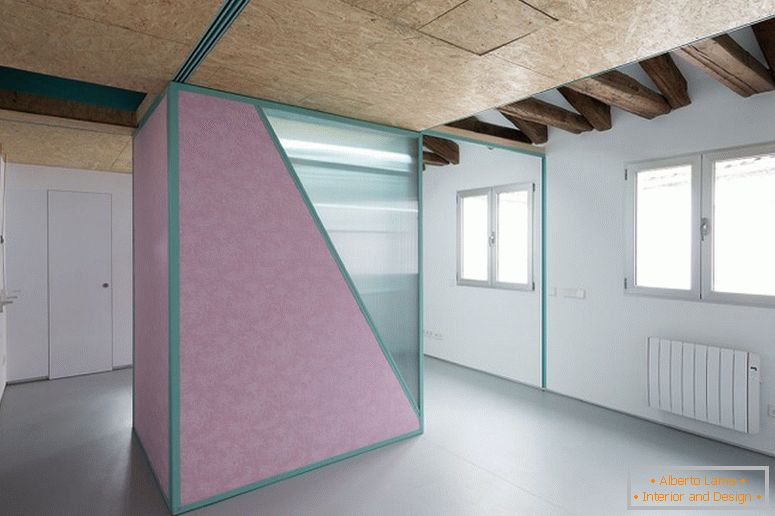 Неверојатен стан проект: кабриолет соба во преклопен форма