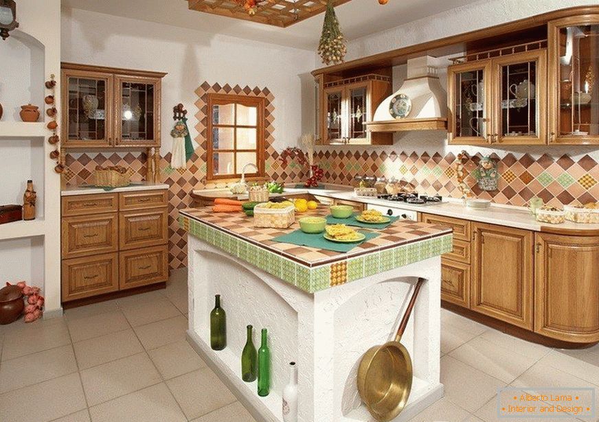 Кујна со остров во руски стил