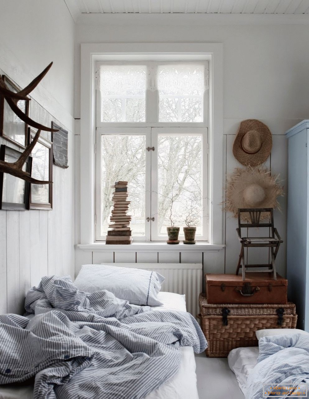 Скандинавски стил во внатрешноста на спалната соба, нејзините карактеристики и карактеристики