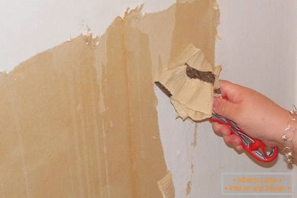 Отстранување на ѕид хартија од ѕидови