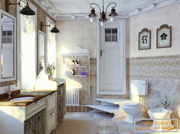 купатило во класичен стил, фото 16