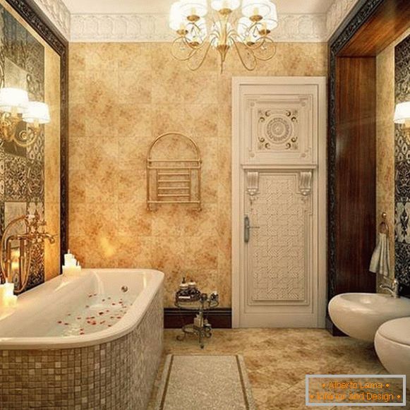 бања дизајн во класичен стил, фото 3
