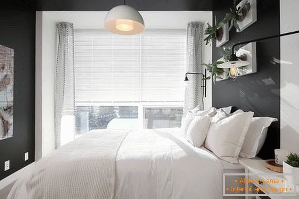 Транспарентни завеси во спалната соба - модерен дизајн слика 2016