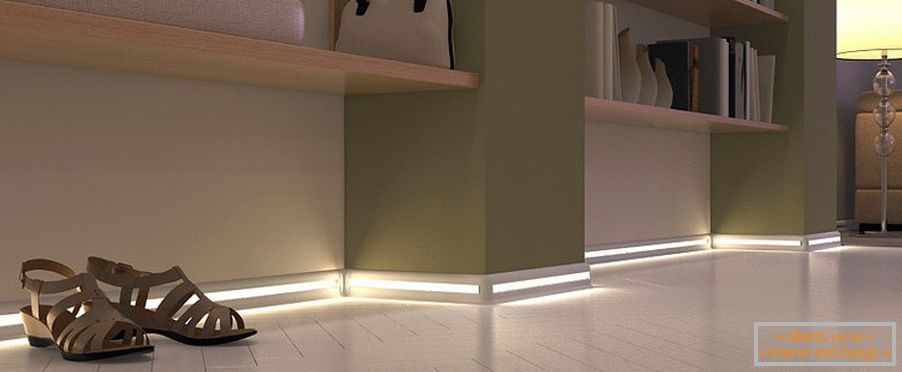 LED осветлување первази
