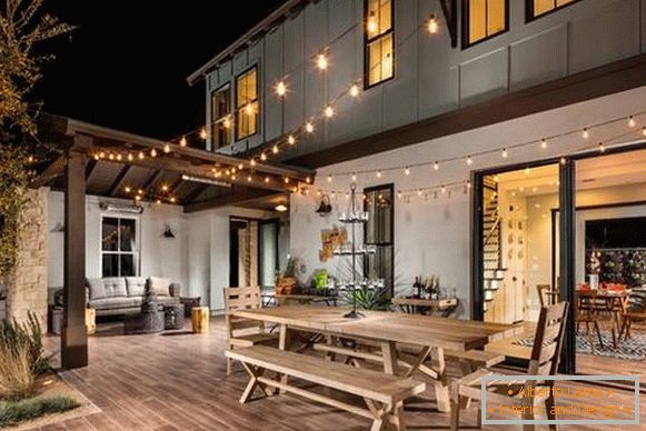 Прекрасни дрвени тераси во куќата - слика 2016